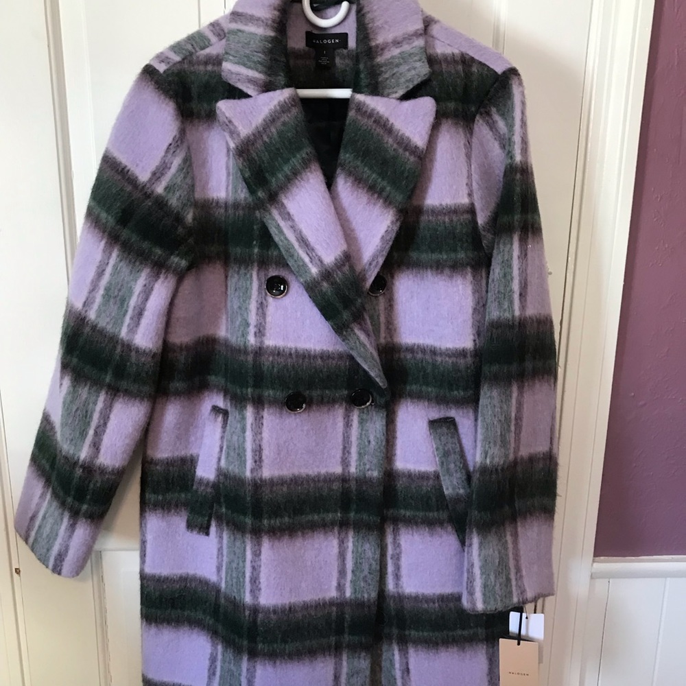 new plaid winter coat w/tags. free shipping!